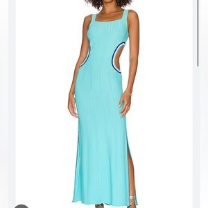 The Lola Maxi Dress in Greek Blue